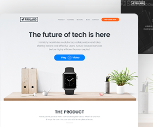 Single Product Landing Page WordPress Theme – Proland