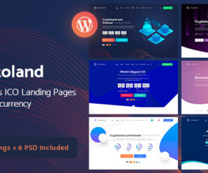 Crypto-land – Crypto Currency Landing Page WordPress Theme