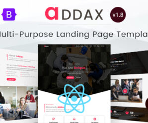 Addax – React Landing Page Template Collection