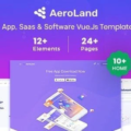 Aeroland – Vue Landing Page Website Template