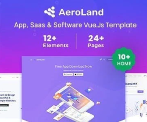 Aeroland – Vue Landing Page Website Template