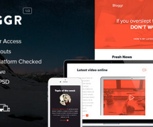 Bloggr – Responsive Email + Themebuilder Access