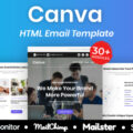 Canva – Multipurpose Responsive Email Template 30+ Modules Mailchimp