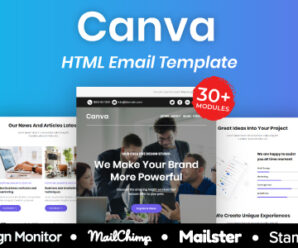 Canva – Multipurpose Responsive Email Template 30+ Modules Mailchimp