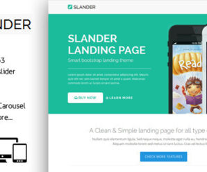 Slander – Responsive Bootstrap HTML5 Landing Page