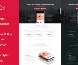 App on – Landing Pages WordPress Theme