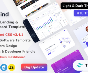 Techwind – Tailwind CSS Multipurpose App, Saas & Software Landing & Admin Dashboard Template