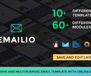 Emailio Responsive Multipurpose Email Template With Online Builder