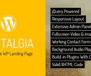 Nostalgia – WordPress Landing Page