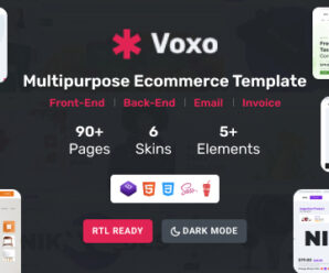 Voxo – eCommerce HTML + Admin + Email + Invoice Template