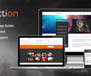 Attraction – Responsive WordPress Landing Page