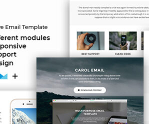 Carol – 100+  Responsive Modules + StampReady, MailChimp & CampaignMonitor compatible files