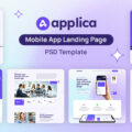 Applica – Mobile App Landing Page PSD Template