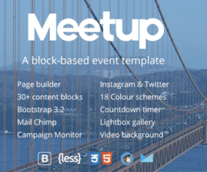 Meetup | Conference & Event Landing With Page Builder