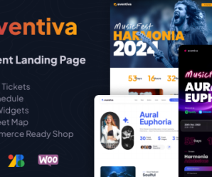 Eventiva – Music & Bands Events Landing Page WordPress Theme