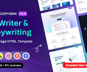 CopyGen – AI Writer & Copywriting Landing Page HTML Template