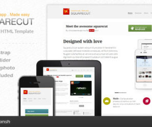 Squarecut Responsive Landing Page template