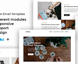 Kara – 100+ Responsive Modules + StampReady, MailChimp & CampaignMonitor compatible files