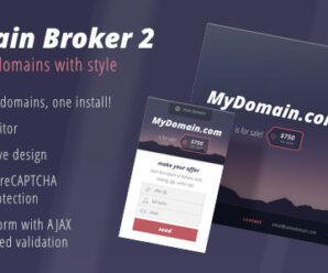 Domain Broker 2 – Landing Page to Sell Domains