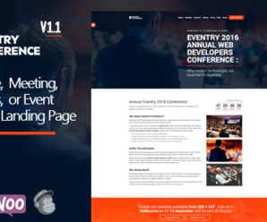 Eventry – Conference Meetup Landing Page WordPress Theme