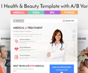 Medical, Spa, Yoga & Fitness Landing Page Template