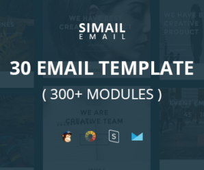 SIMAIL – 30 Email Template (300+ Modules) + Stampready Builder