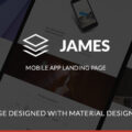 James – Material Design Mobile App Landing Page