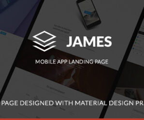 James – Material Design Mobile App Landing Page