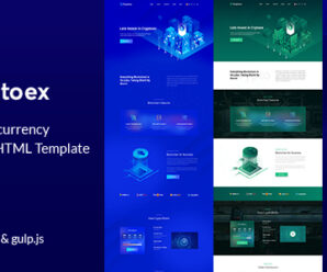 Trypto ICO and Cryptocurrency Landing Page HTML Template