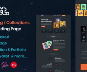 Scott – NFT Minting and Collection Landing Page HTML5 Template