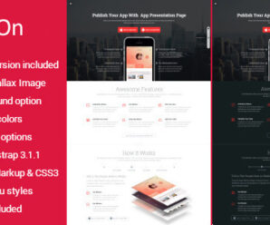 App on – Responsive Software Landing Page