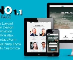 Keno – Flexible and Responsive HTML5 Landing Page