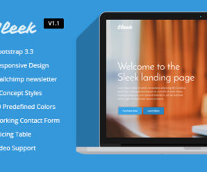 Sleek with Mobirise Responsive Bootstrap Landing Page Builder