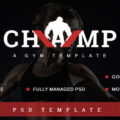 Champ – Gym, Fitness PSD Template