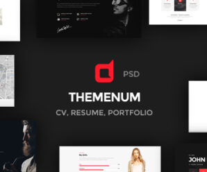 Themenum – Personal Vcard Resume & Cv PSD Template