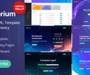 Crypterium – Cryptocurrency & ICO Landing Pages HTML + Wallet Dashboard Template