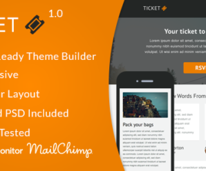 Ticket – Responsive Email Template + StampReady