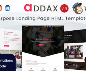 Addax – Multi-Purpose Landing Page Bootstrap 5 Template