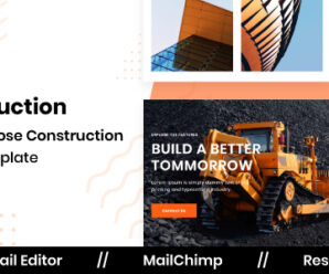 CONSTRUCT – Responsive Email Template for Construction With Free Email Editor