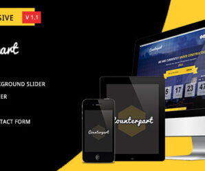 Counterpart – Full Screen Coming soon Template