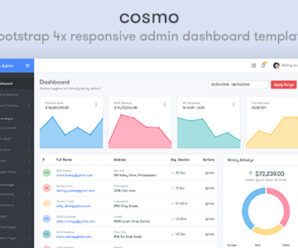 Cosmo – Bootstrap 4 Responsive Admin Dashboard Template