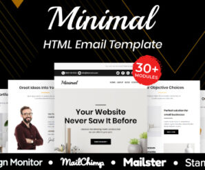 Minimal – Multipurpose Responsive Email Template 30+ Modules Mailchimp