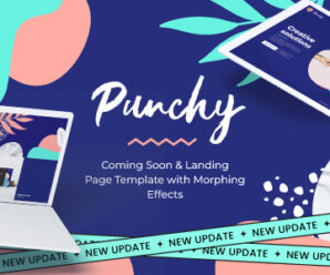 Punchy – Coming Soon and Landing Page Template with Morphing Effects