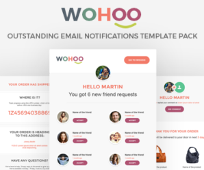 WOHOO – Beautiful Email Notifications Template – 15 Modules – Mailchimp & CampaignMoniter – Builder