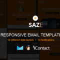 Saze – Responsive Email Kit + Themebuilder Access