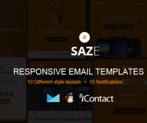 Saze – Responsive Email Kit + Themebuilder Access