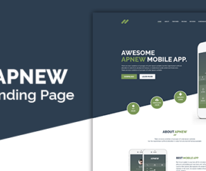 Apnew – App Landing Page HTML5 Template