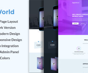 AppsWorld – Responsive App Landing Page Theme