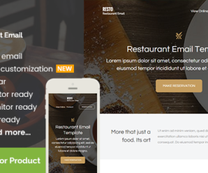 Resto, Restaurant Email Template + Builder Access