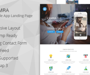 Camra – Mobile App Landing Page + Coming Soon